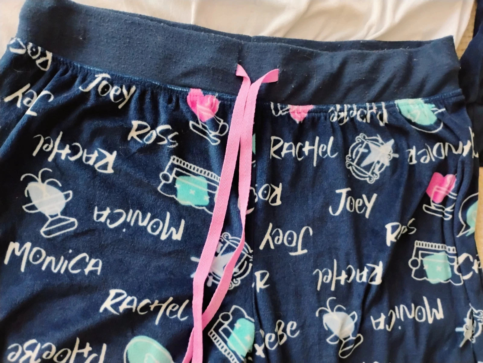 Friends TV Show Pajama Set. Juniors/Women's Medium. Rachel, Monica, Phoebe. 90s