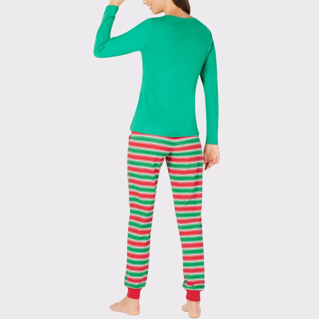 Crushed It Stripe Women's Holiday's PJ XL