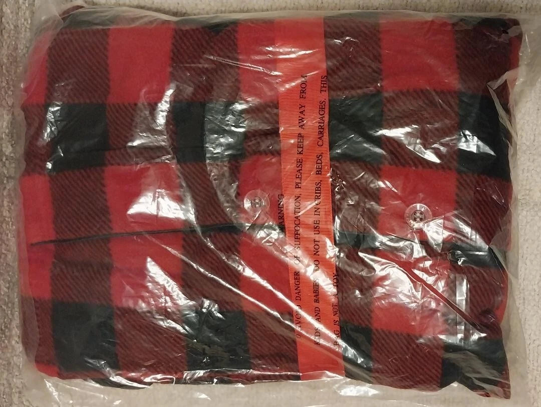 Angelina Women's Red Black Plaid Fleece Pajamas Size XL