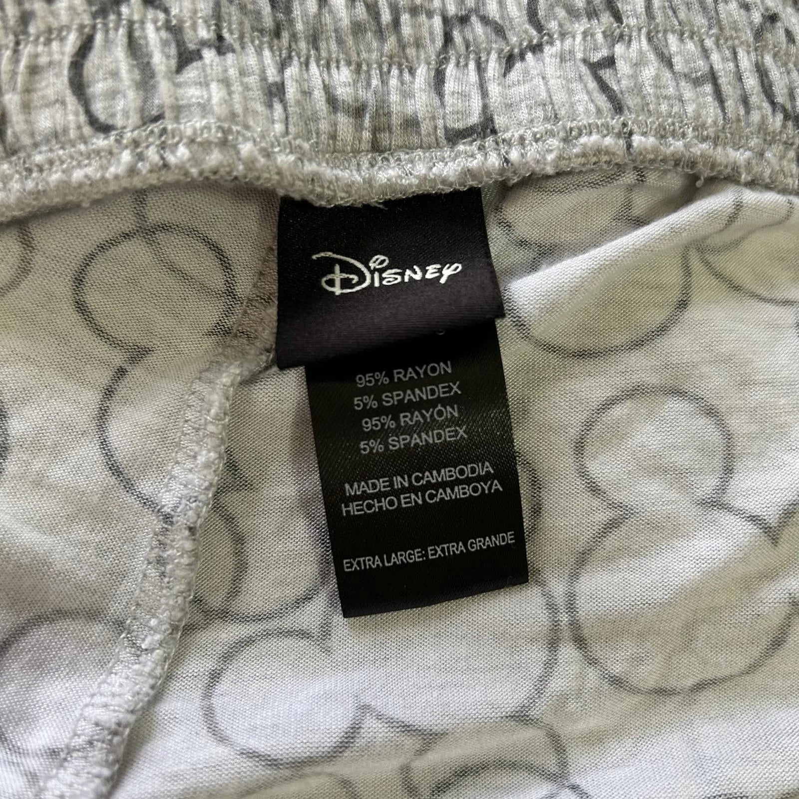 Disney Mickey Mouse Gray Mickey Ears Pajama Set Sleepwear Women's XL