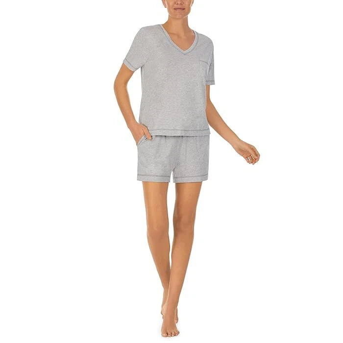 Sanctuary Women's Short Sleeve Gray Boxer Pajamas Set S