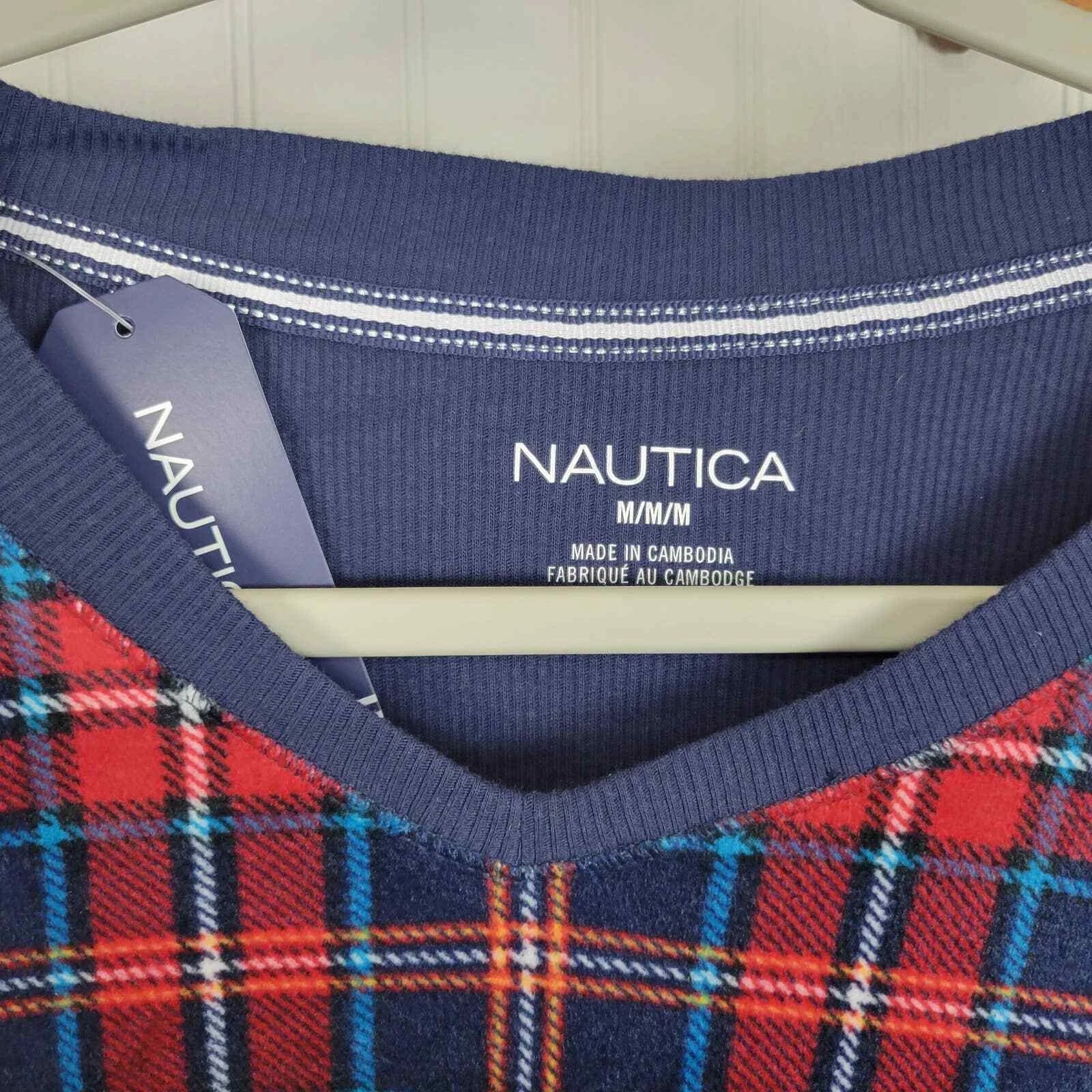 Nautica fleece pajama set women's Size Medium