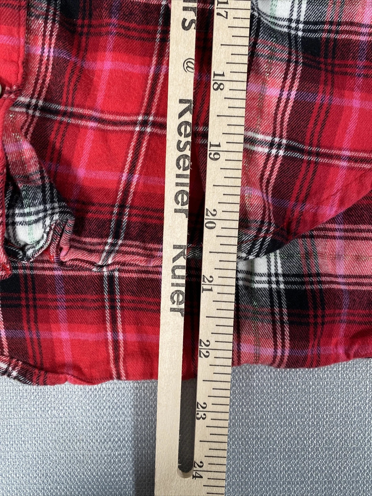 Victorias Secret Pajama Set Womens Small Plaid Red White Metallic Long Sleeve