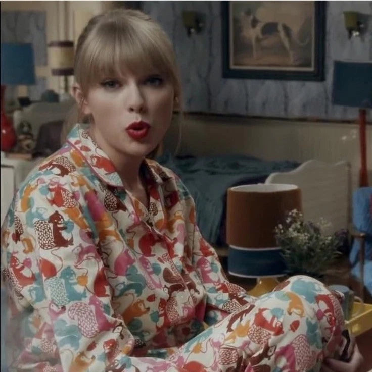 Taylor Swift Squirrel Print Pajama Set Worn In Were Never