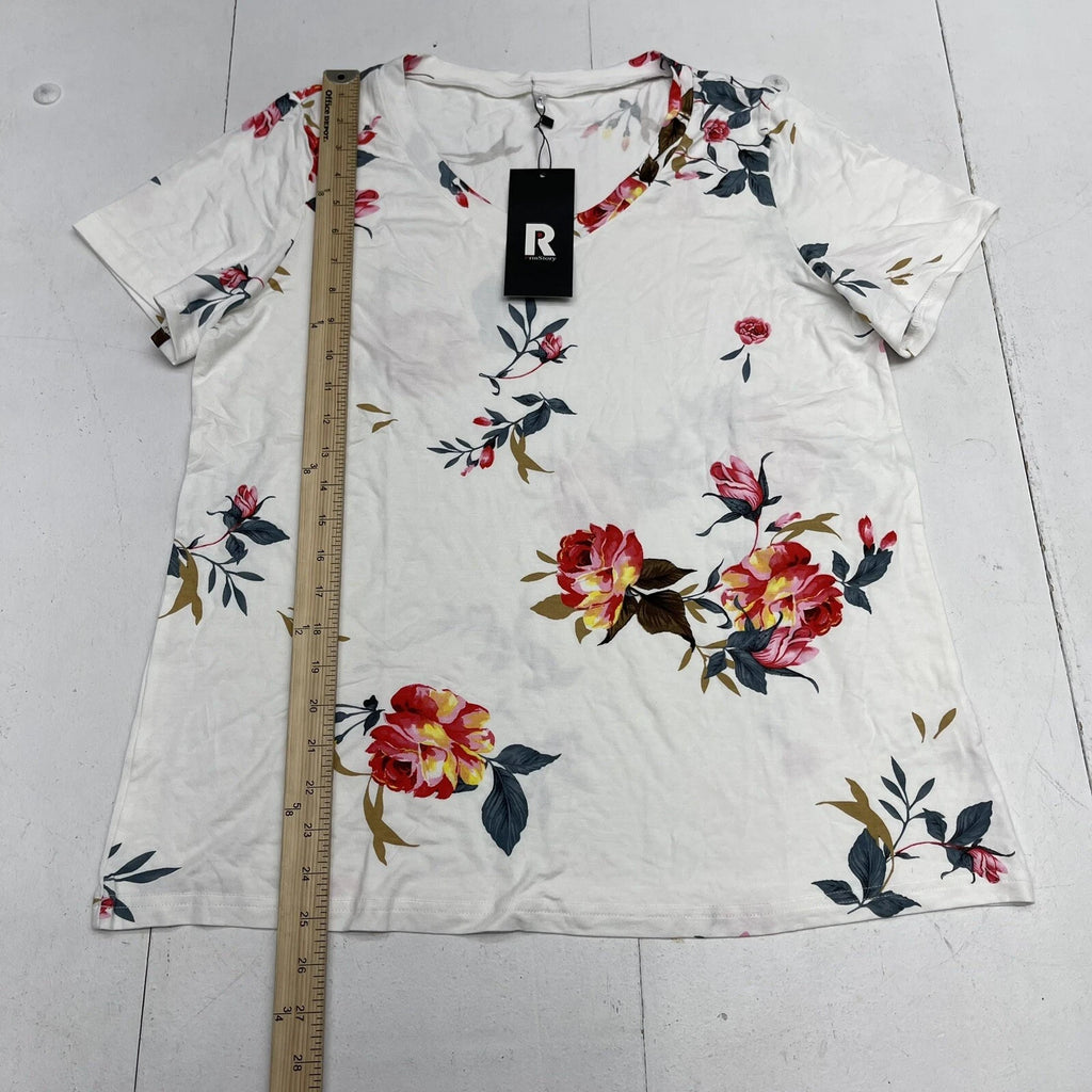 Prin Story White Floral Pajama Set Women’s Size Medium New