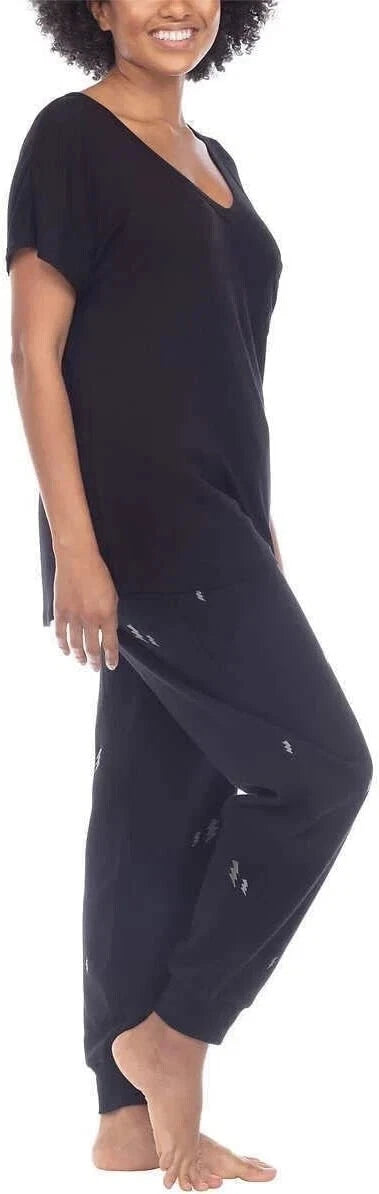 Honeydew Women's Super Soft 2 Piece Lounge PJ Set Lightning Bolts Sz S Small NWT