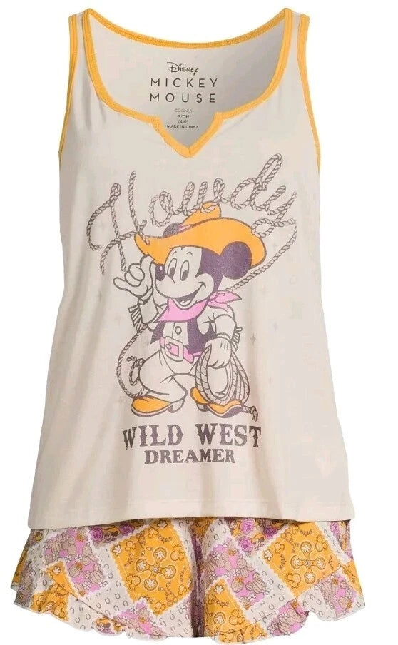 ©DISNEY Howdy Wild West Dreamer~ Medium (8-10) ~ 2-Piece Pajama Shorty Tank Set