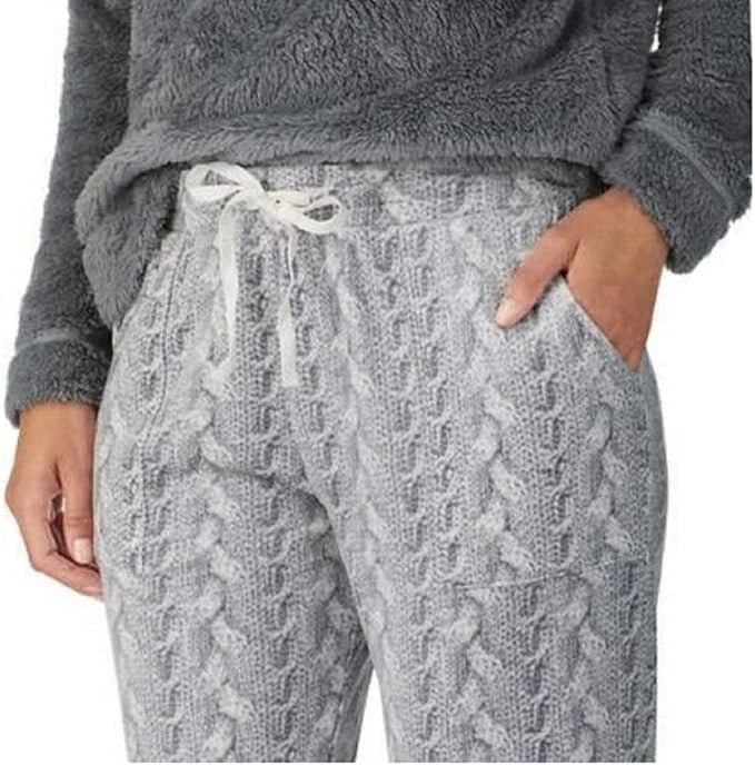 *NWT*  Jane and Bleecker Ladies Cozy Fleece Lounge Pajama Set (Grey, Medium)