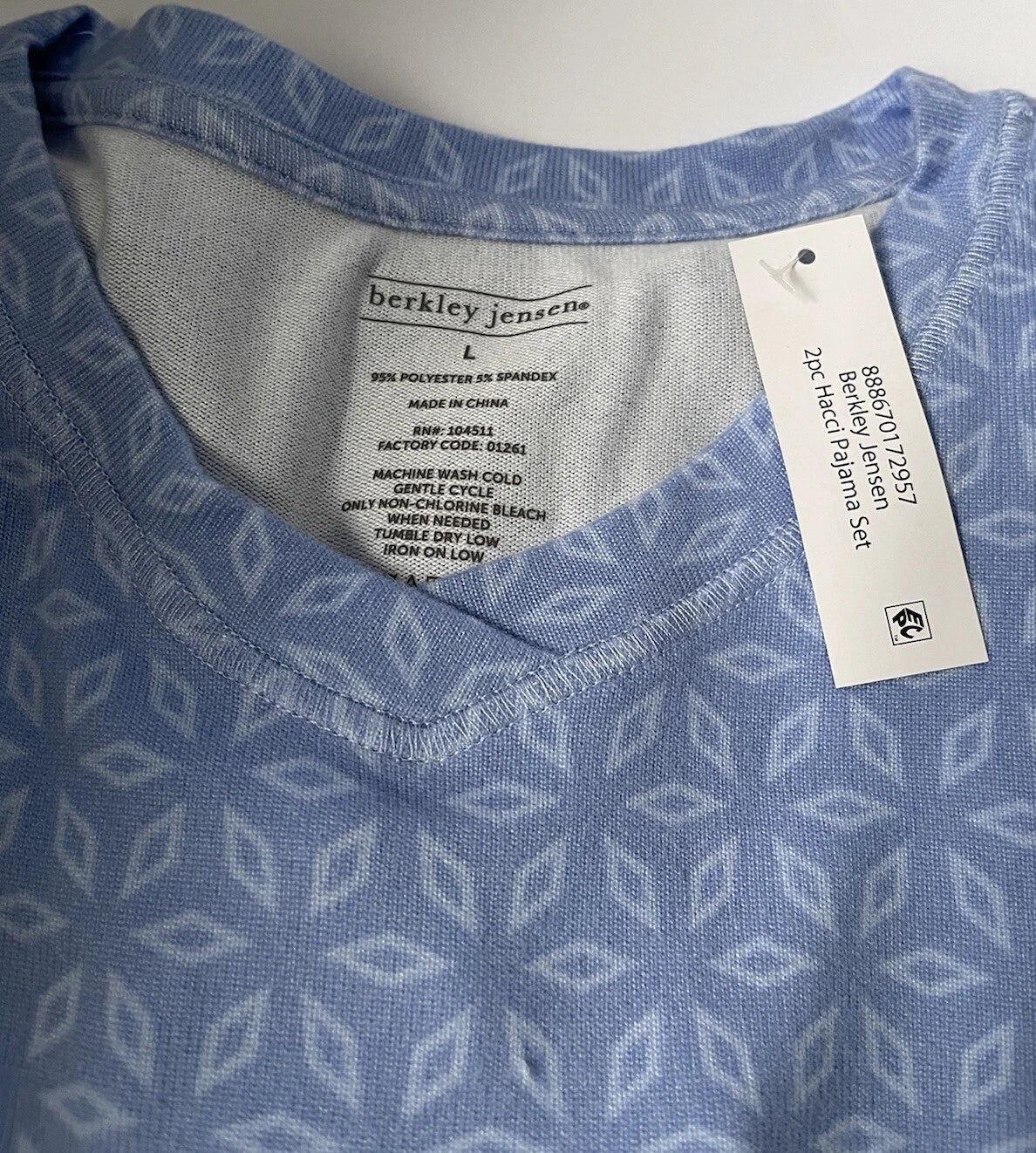 Berkley Jensen 2pc Blue Pajamas Shorts Set