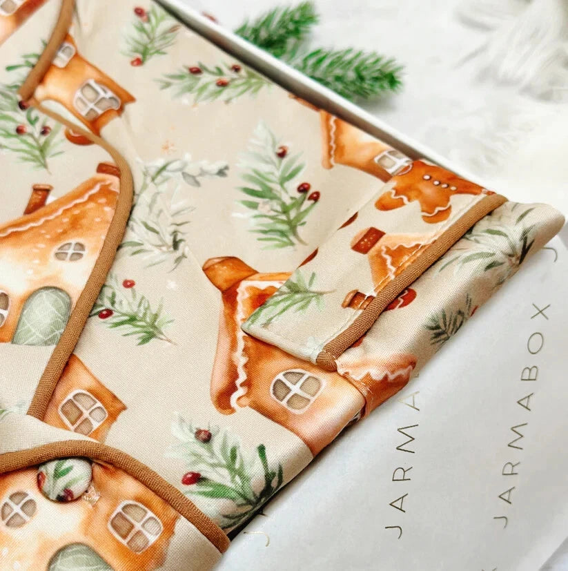 NEW Jarmabox Gingerbread Long Pyjama Set M (UK 10/12) with Gift Box