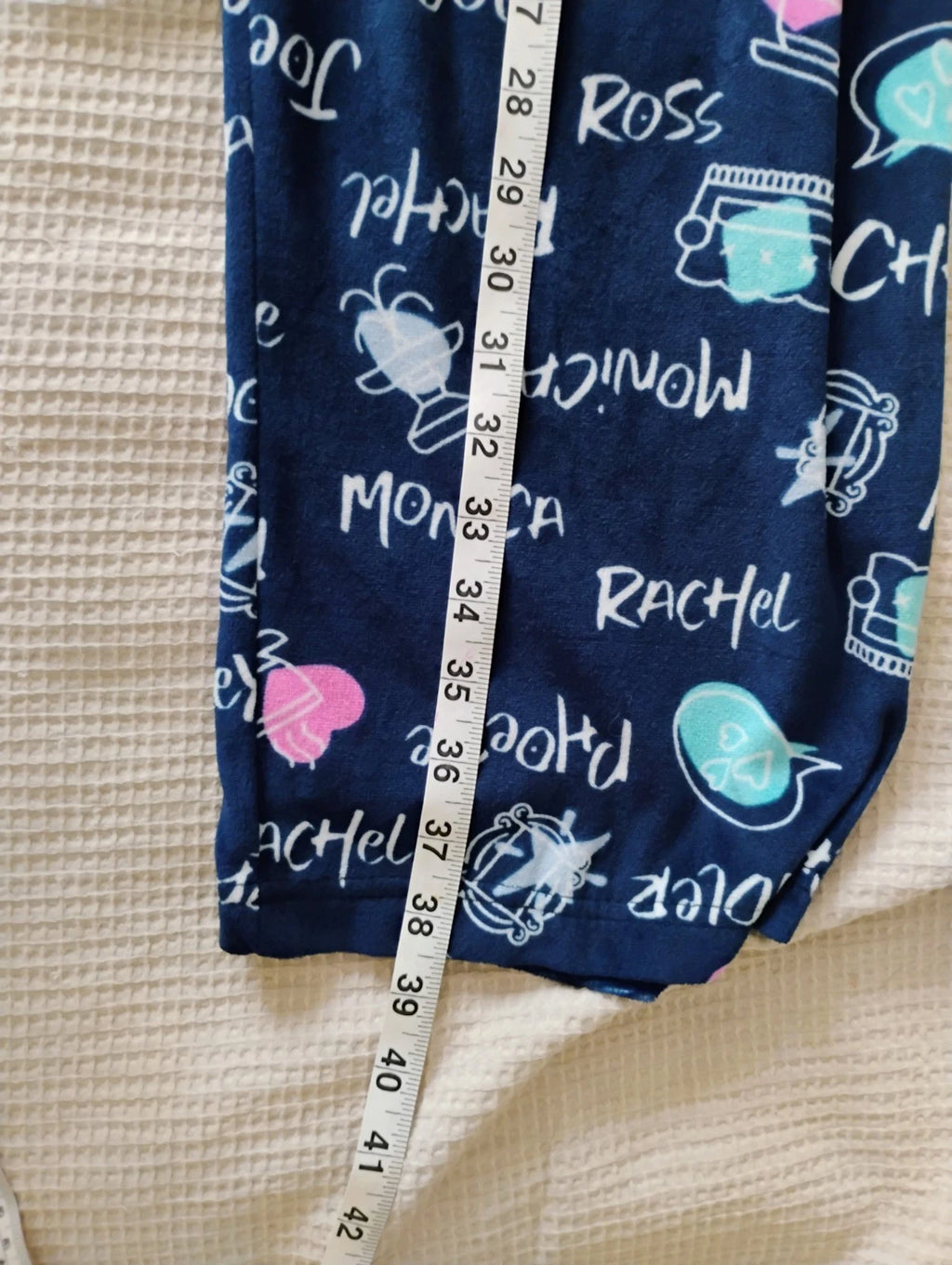 Friends TV Show Pajama Set. Juniors/Women's Medium. Rachel, Monica, Phoebe. 90s