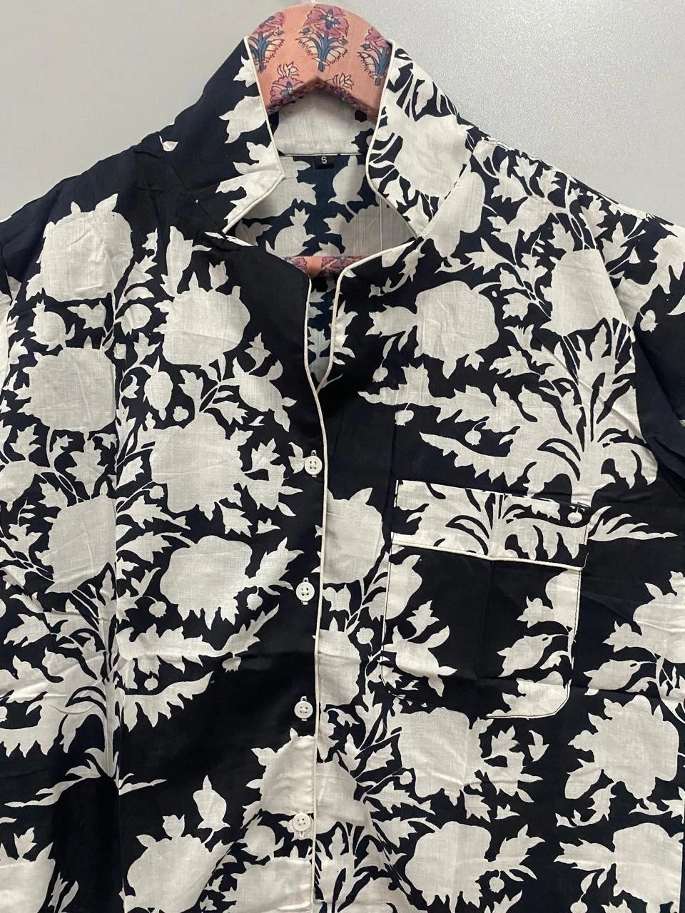 Button-up top with classic collar