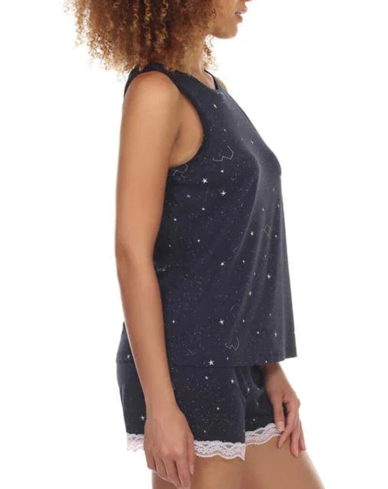 Honeydew Women's 2XL (XXL)  2-Piece Pajama Short Set Color Navy Polar Constella