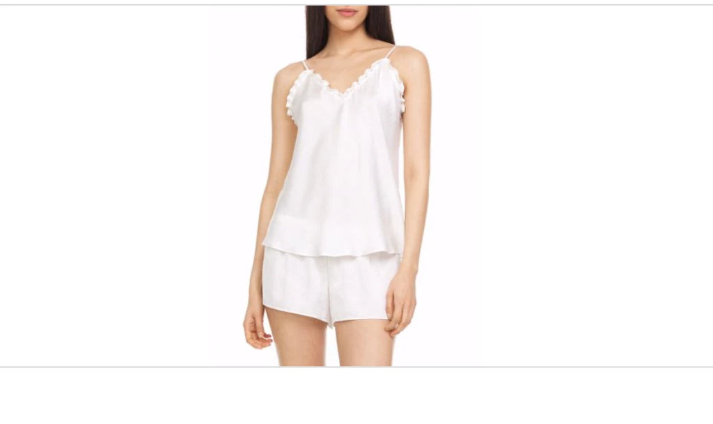 Miraj Ii Short Camisole Pajamas White Size L 3349