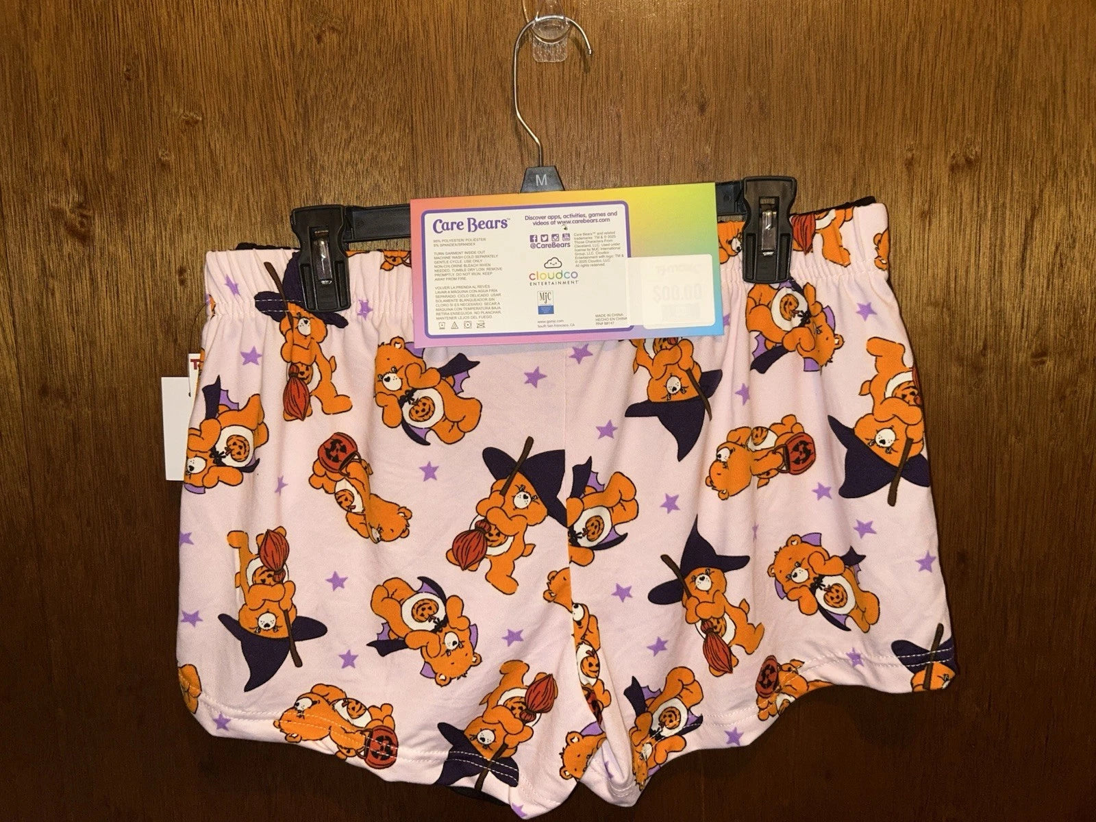 Care Bears Halloween Pajama Sleep Shorts Set Of 2 Size MEDIUM NWT!