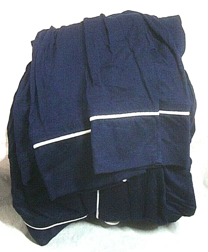 Mathea Womens Pajamas Set Long Sleeve Sleepwear Navy Blue- S