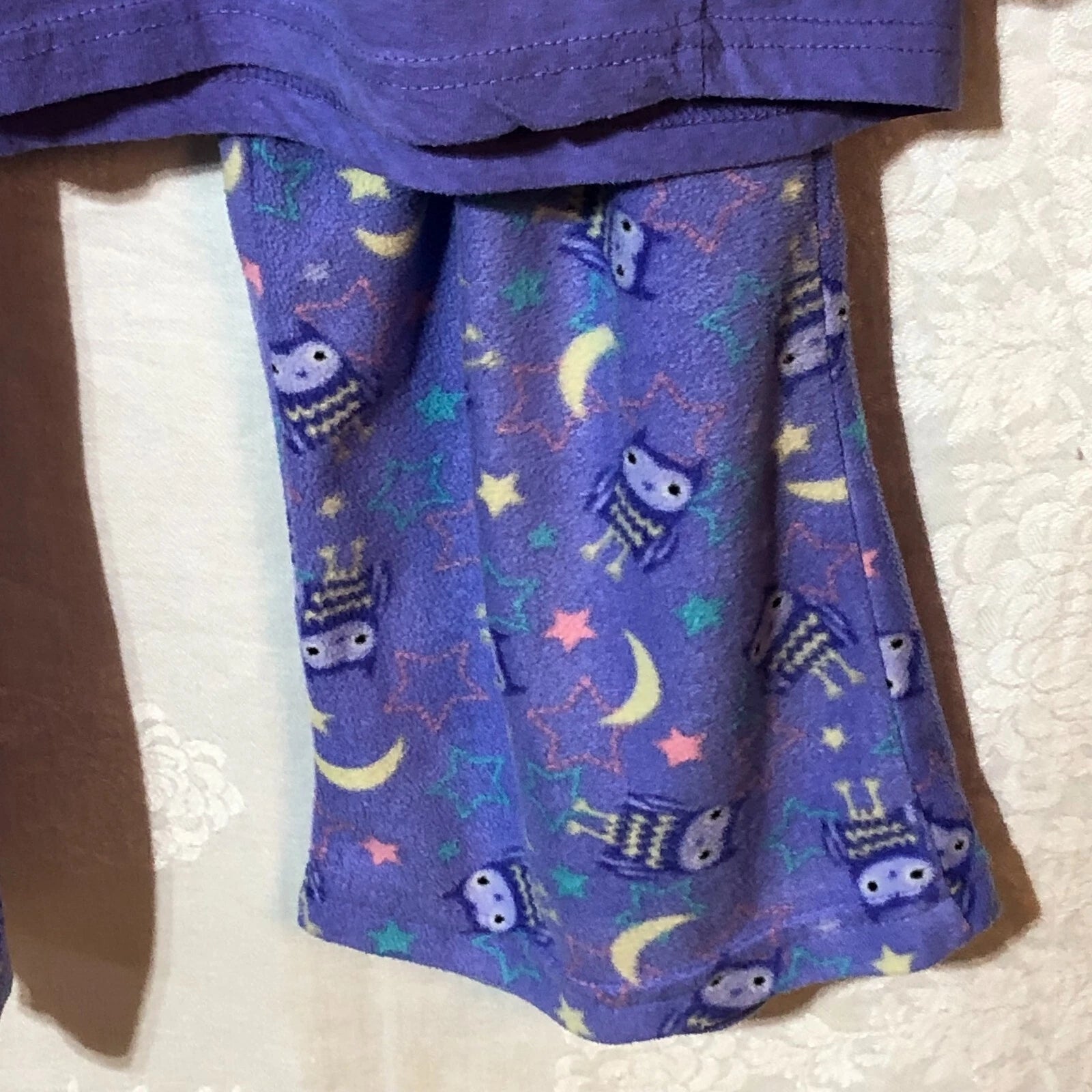 Yikes Women's PJ Set 'Night Owl' Purple Owl Print sz M Comfy Owlfully Beautiful