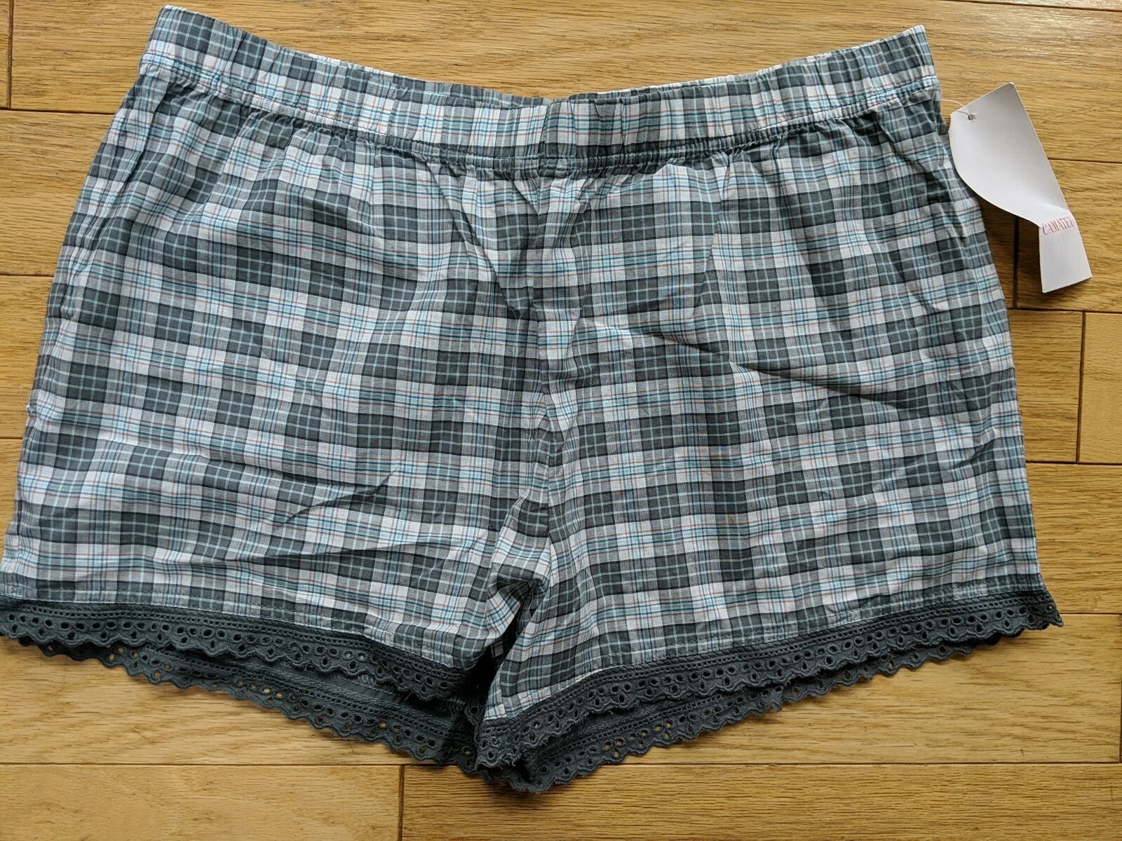 NWT New Night Wear Women 6-8 S Set Elastic Waist Shorts + Long Top Tank CAMAÏEU