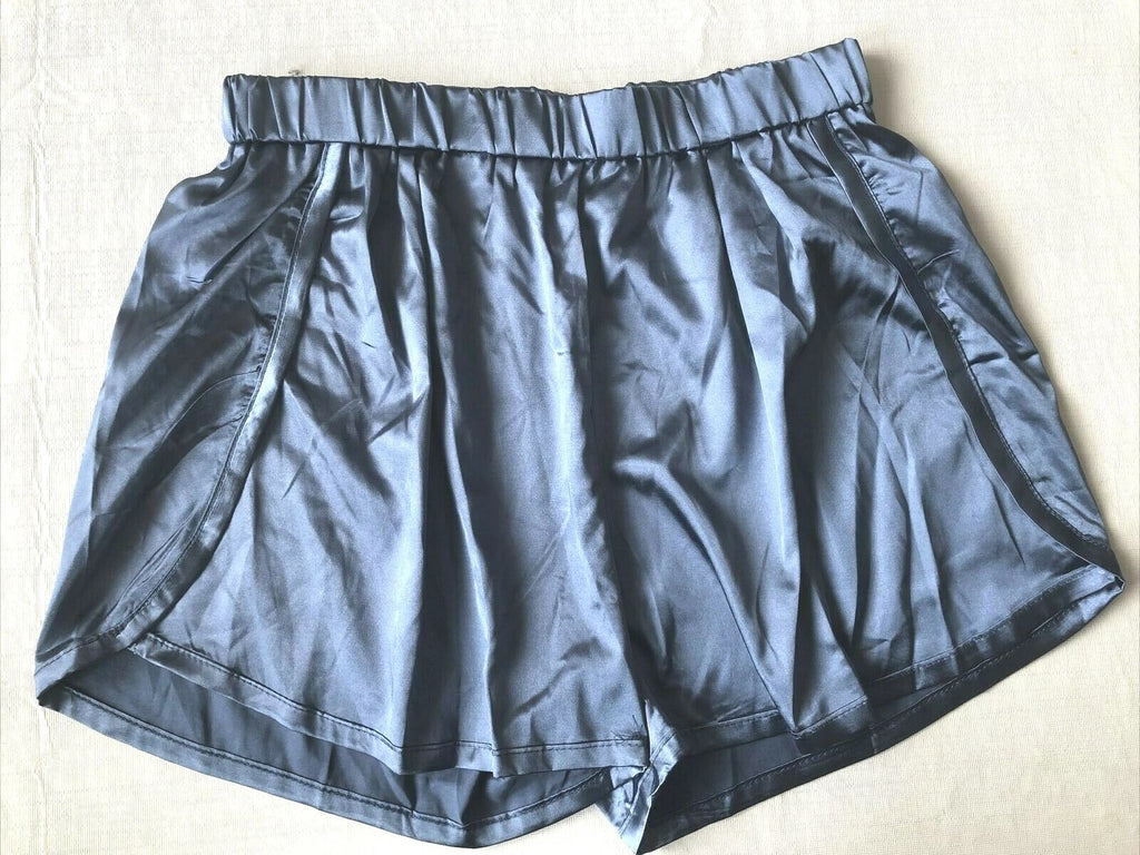 Vrkufie Blue Gray Satin Pajama Set Size XL