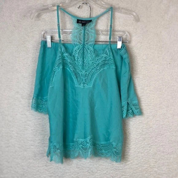 NWT INC International Concepts Womens Blue 2 Piece Pajama Set SIZE XS