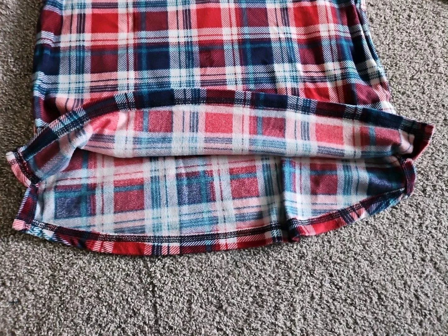 NAUTICA 2 Pc Silky Stretch Microfleece Pajama Sleepwear Set Red White Blue, S
