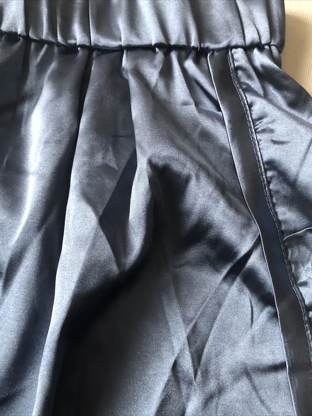 Vrkufie Blue Gray Satin Pajama Set Size XL