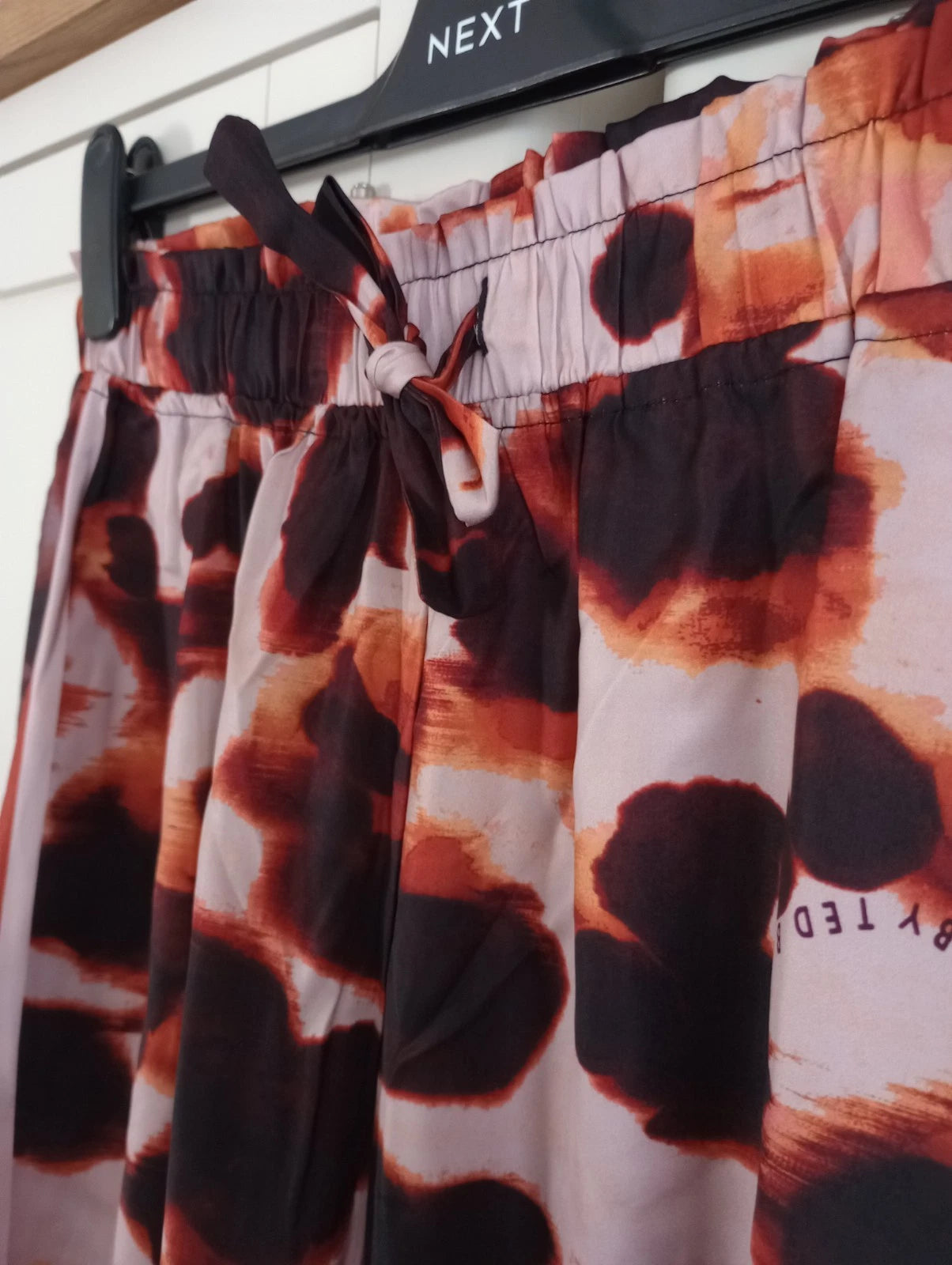 B By Ted Baker Size 12 Satin Jaquard Black Pyjamas RRP £62 BNWT