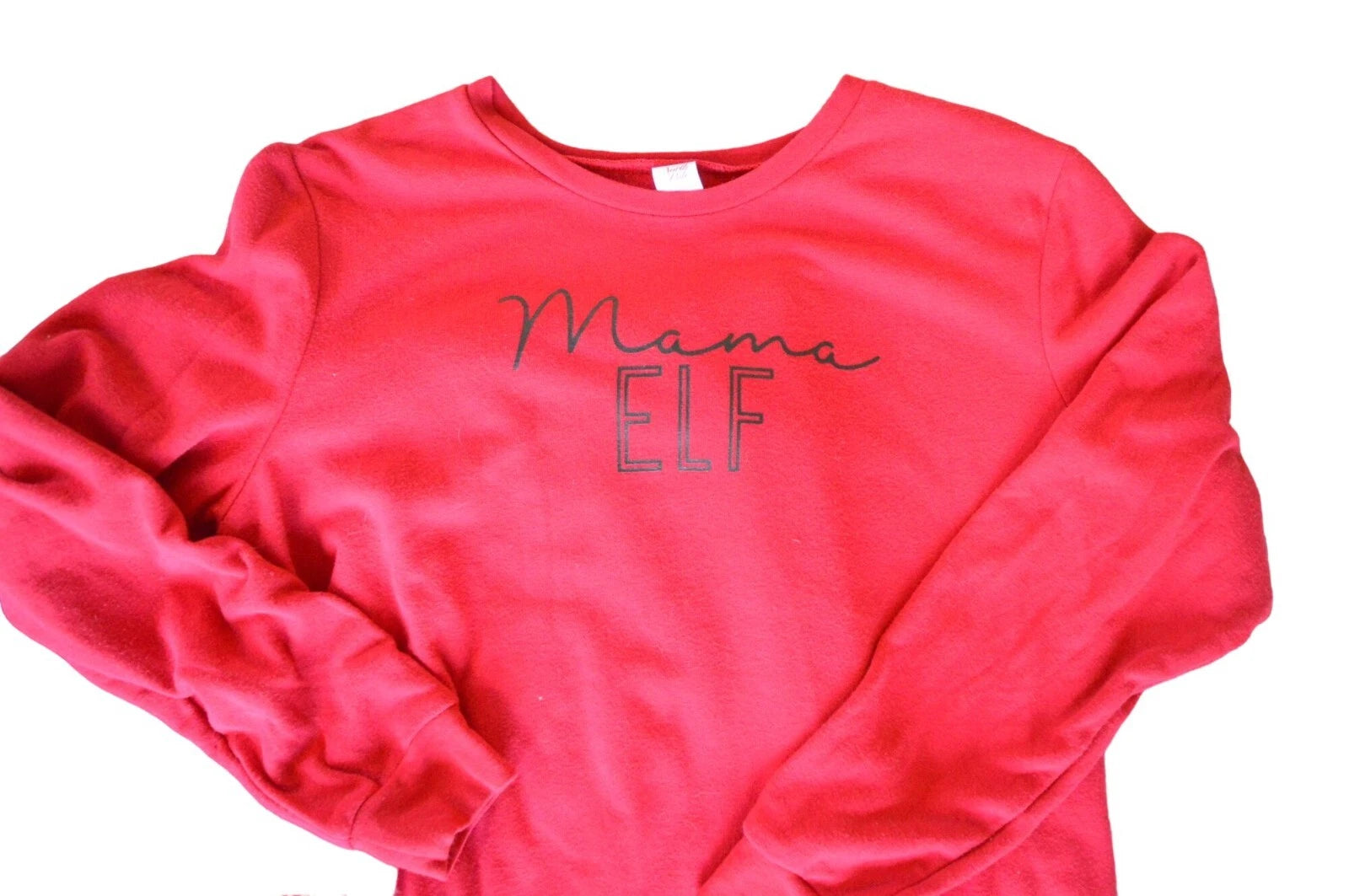 North Pole Buffalo Check Holiday Mama Elf Red Black Pajama Set Women's Large
