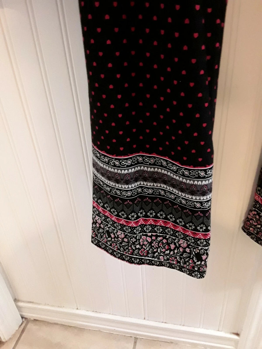 TB Loungewear Premium Collection Women's  2 PC ls PJ set pink/black sz S  GUC