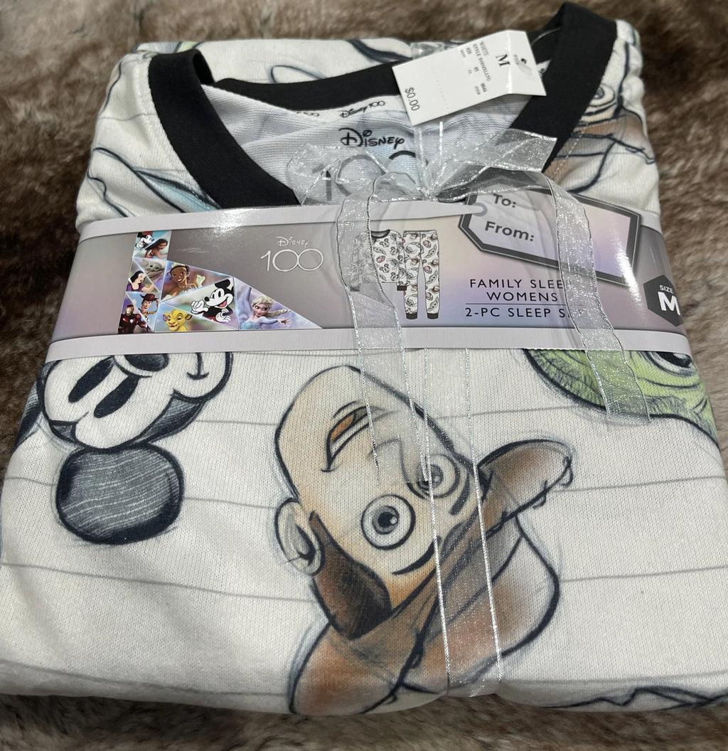 Women’s Disney 100 Family Sleep - 2 Piece Set - Size M- NWT