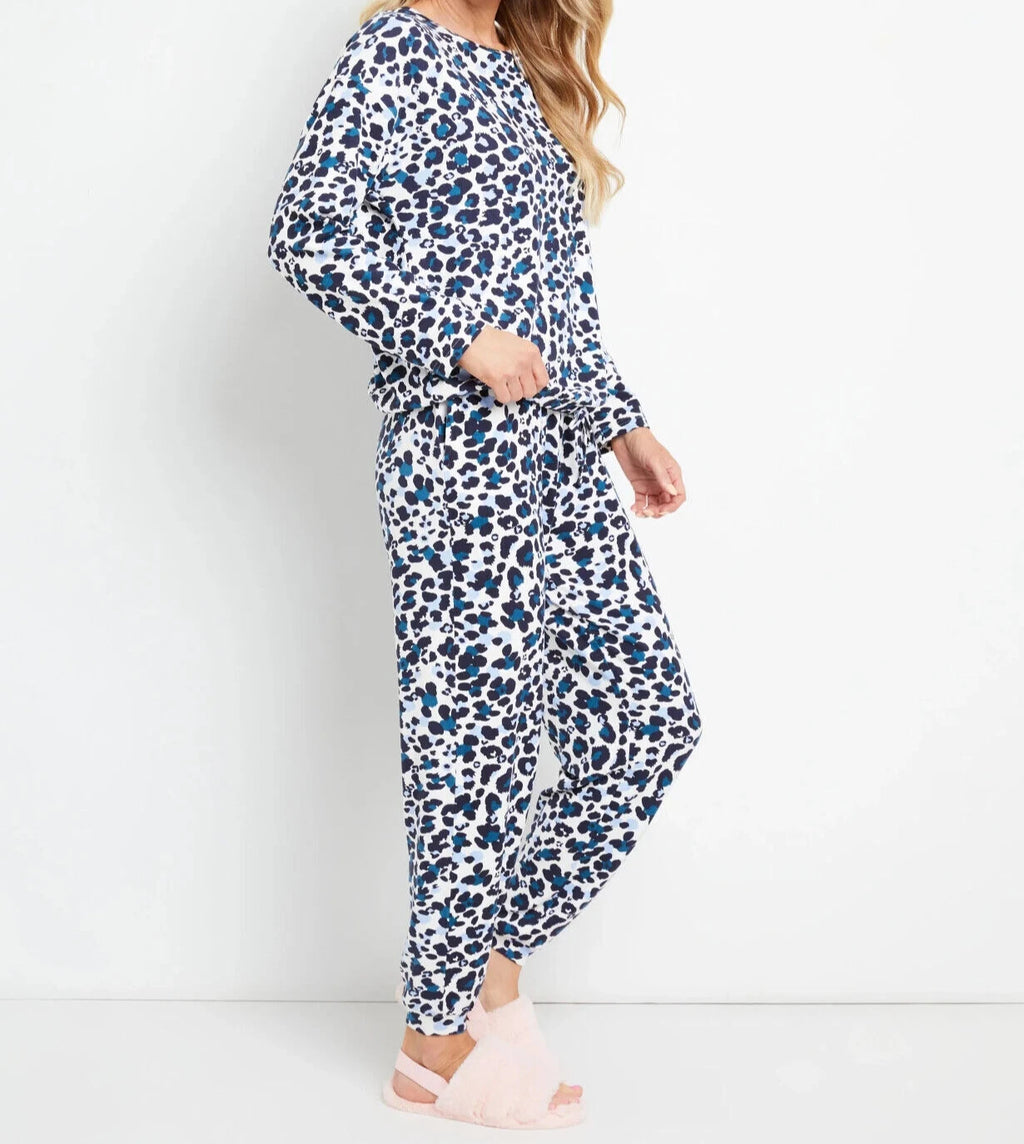 Ladies size 14/16 Teal Leopard midseason pyjamas Rivers  NEW A2511