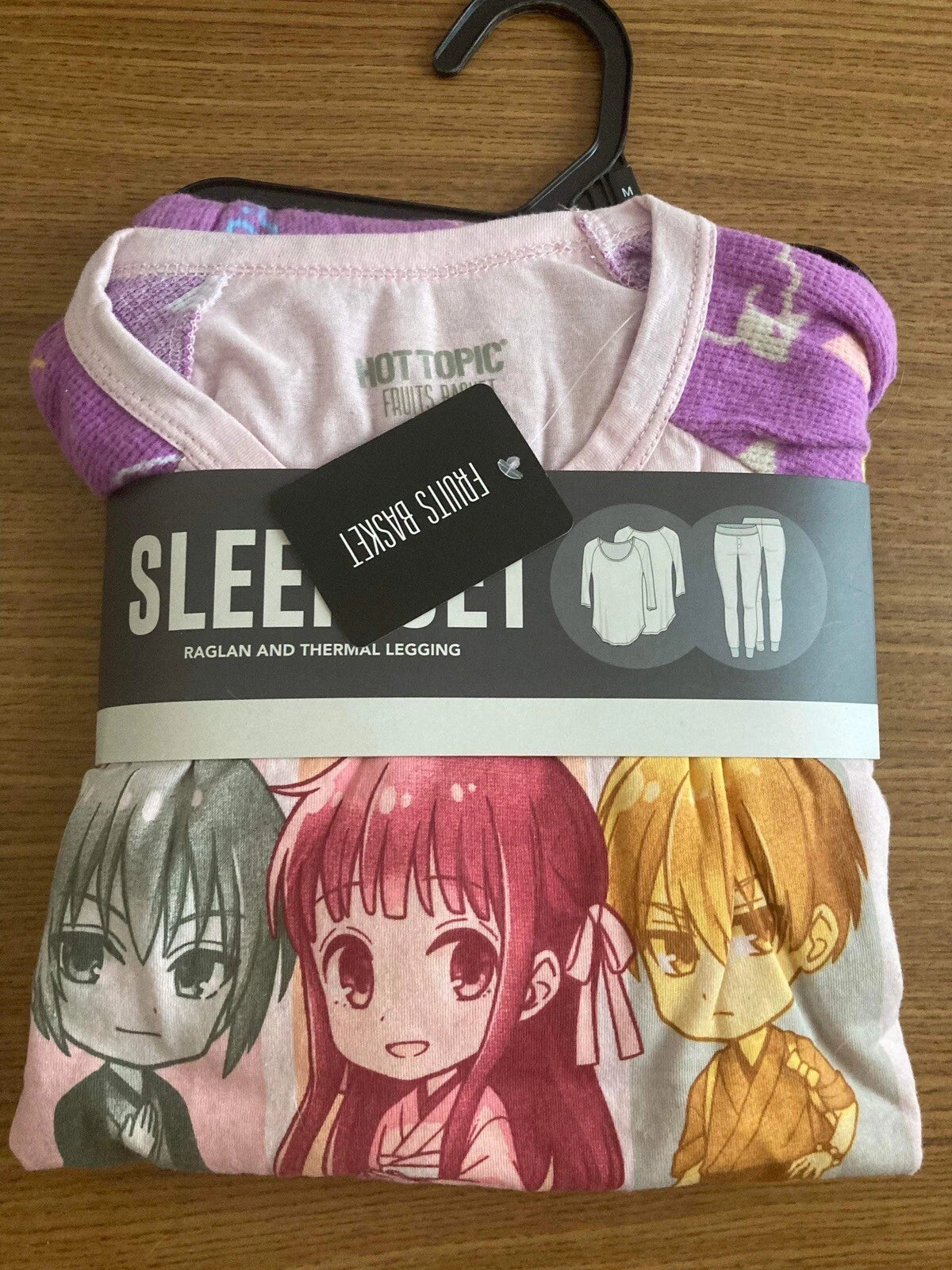 Fruits Basket Anime Thermal Sleepwear Set Size Medium