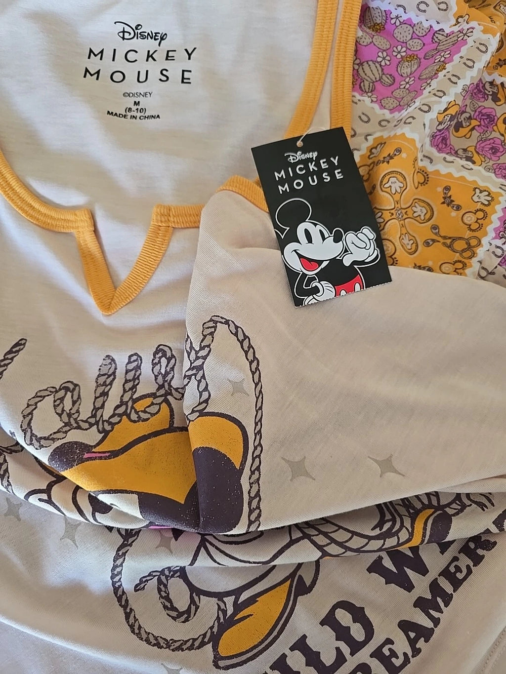 ©DISNEY Howdy Wild West Dreamer~ Medium (8-10) ~ 2-Piece Pajama Shorty Tank Set