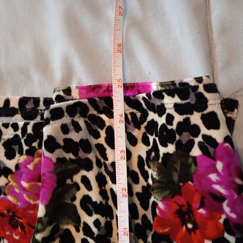 2 PC Sofia Vegara Intimates PJ Set XL (16-18) Black Pink Floral Print.