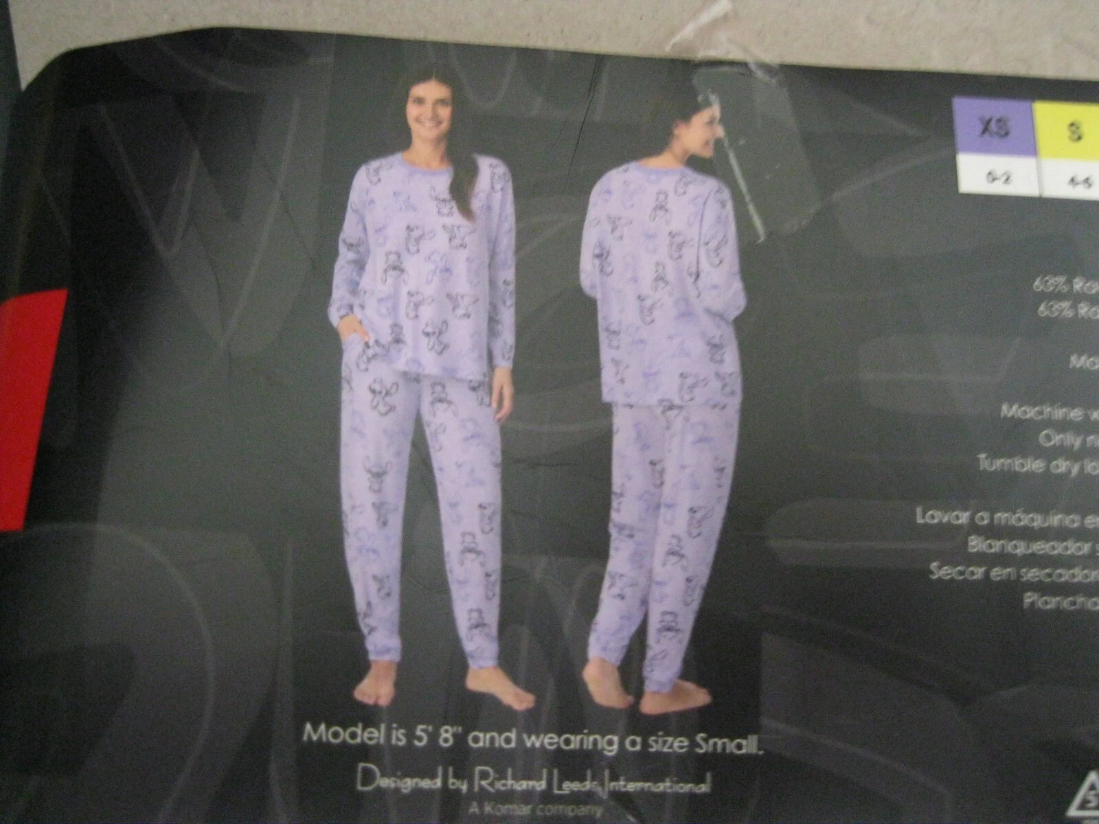 Disney Women's 2 Piece Cozy Pajama Set, Purple, Medium (1067)