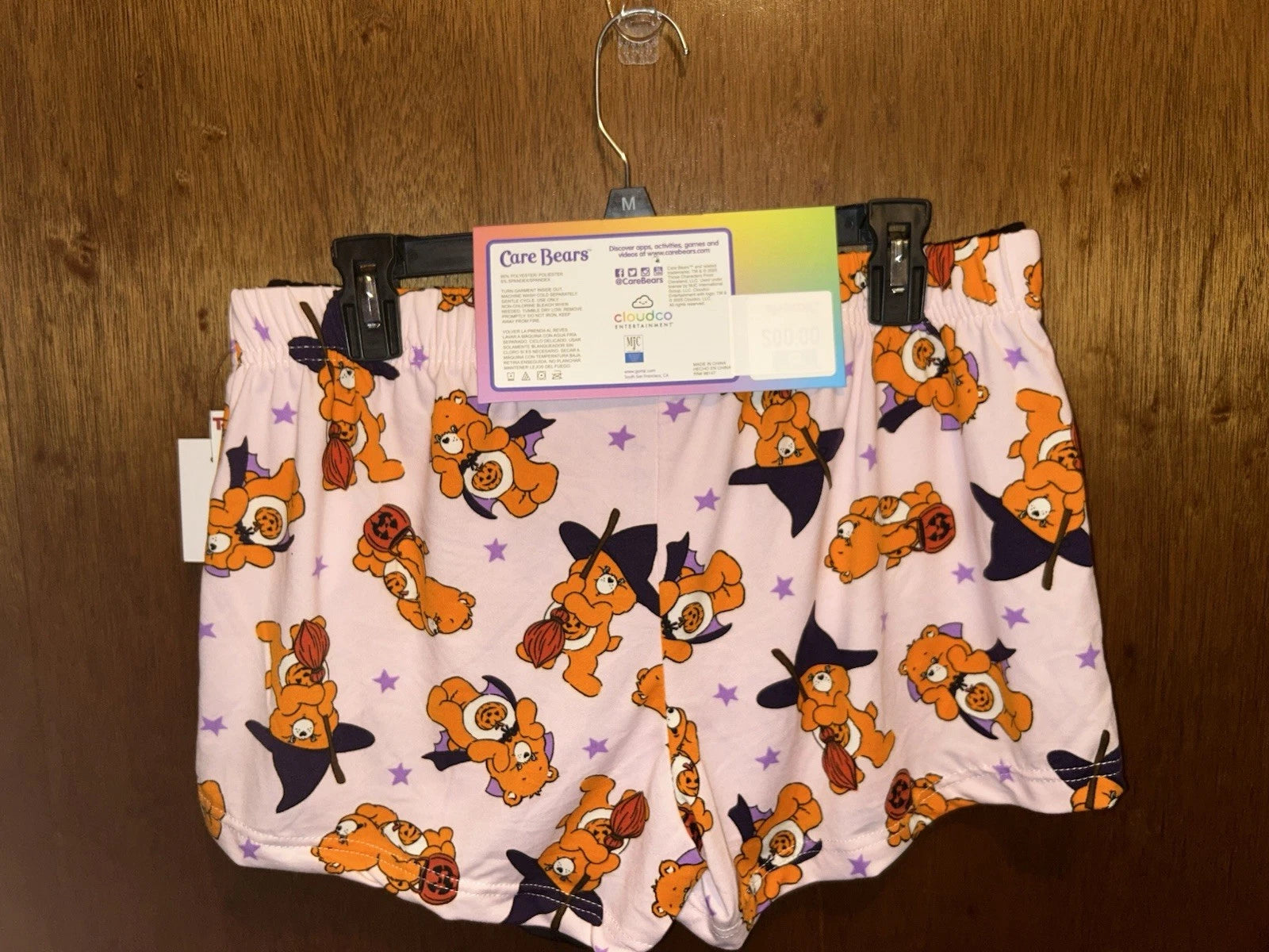 Care Bears Halloween Pajama Sleep Shorts Set Of 2 Size MEDIUM NWT!