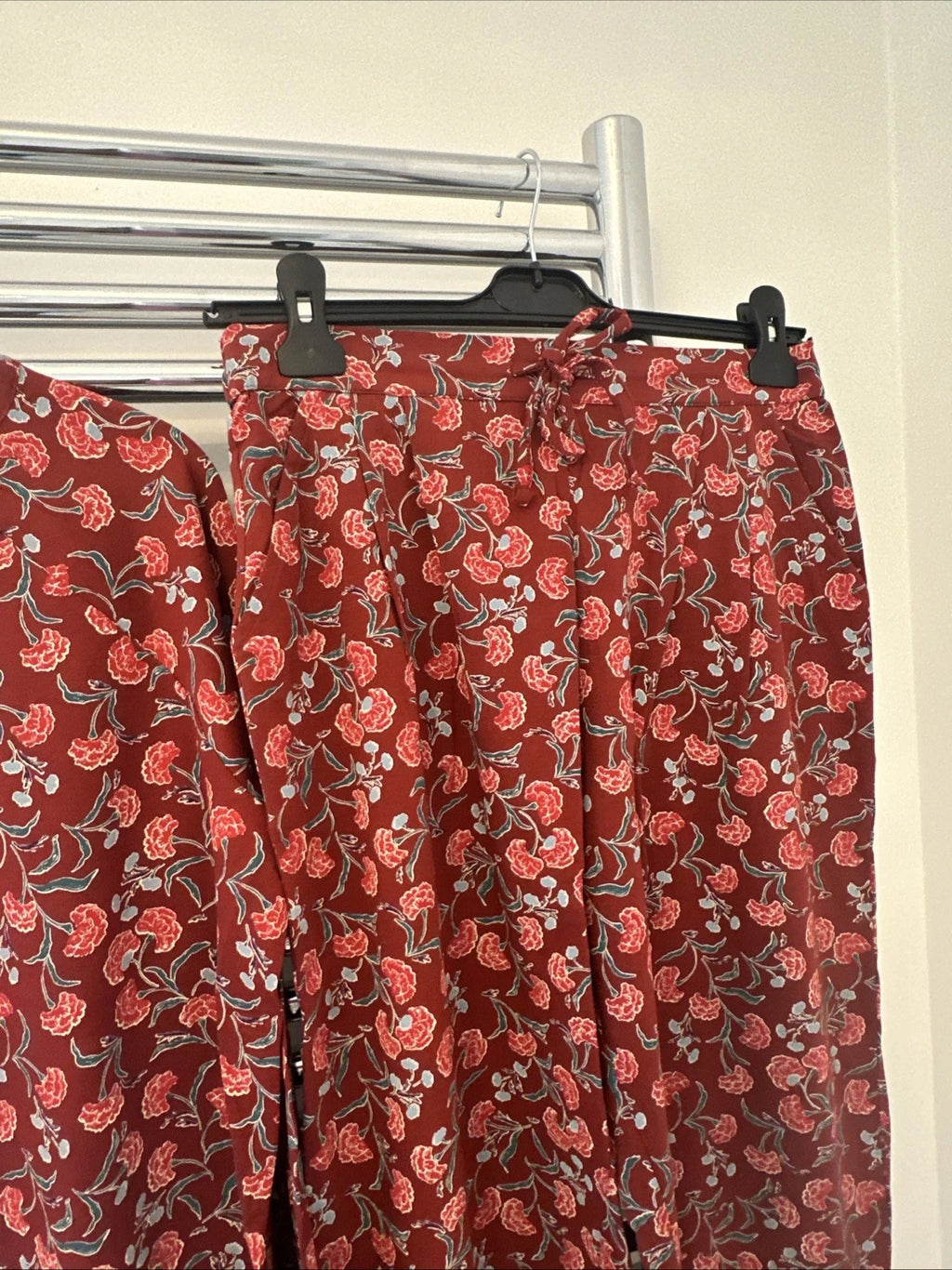 Seasalt Cornwall Setting Sun Jersey Pyjamas Smudged Carnation Jam Red 8-14 £57