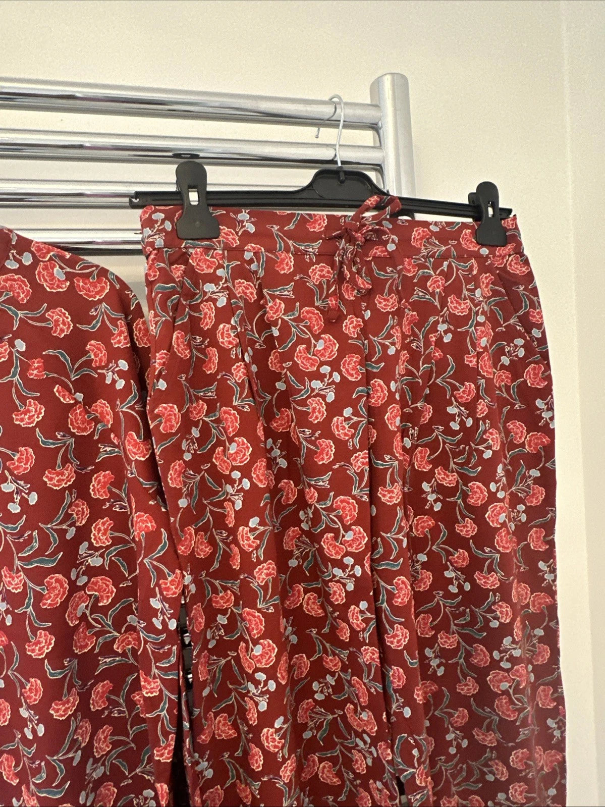 Seasalt Cornwall Setting Sun Jersey Pyjamas Smudged Carnation Jam Red 8-14 £57