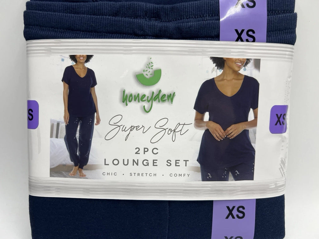 Women's Size XS Honeydew Super Soft 2-Piece Lounge Set Pajamas Blue Moons