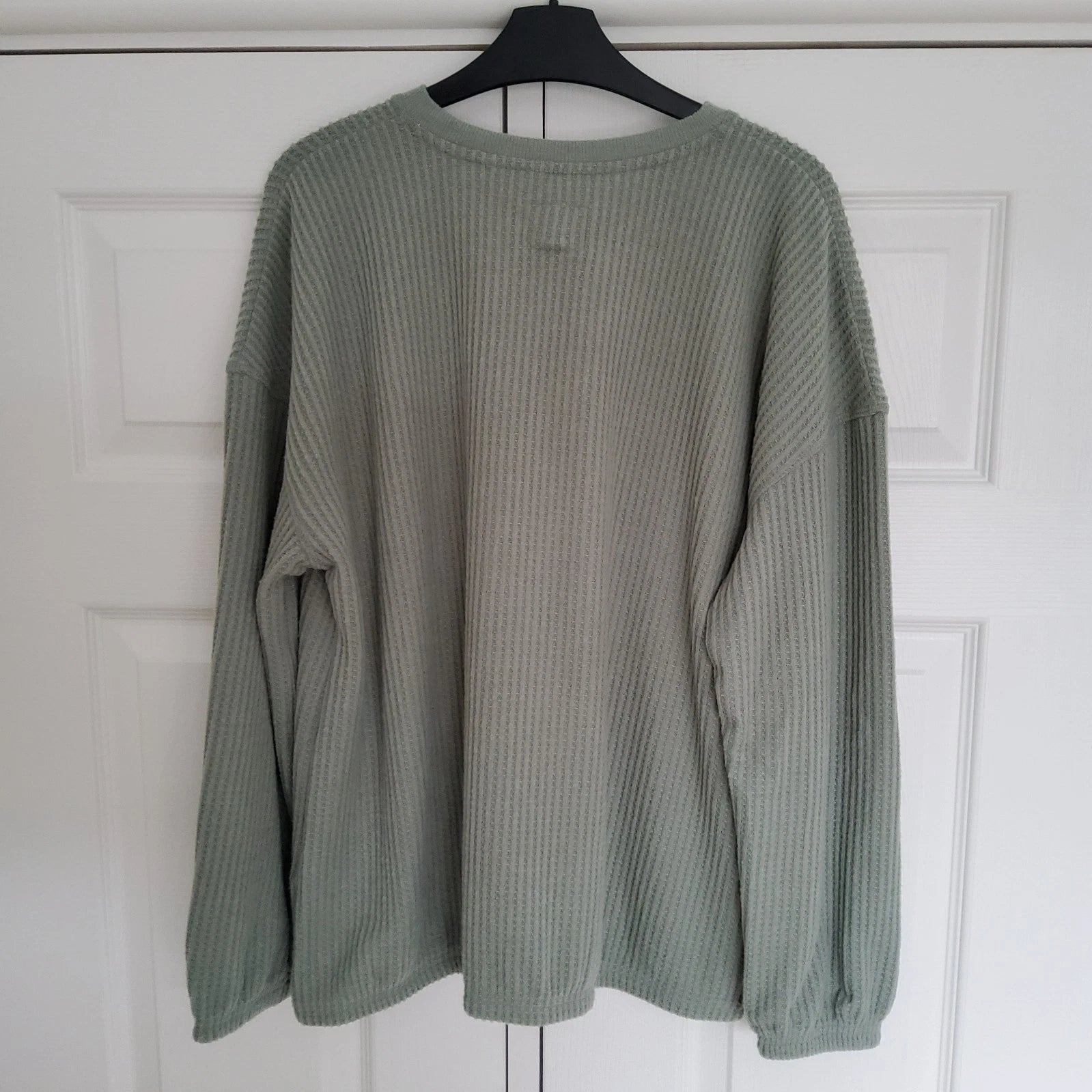 NEXT Womens Sage Green Soft Waffle Pyjamas SIZE LARGE 16 - 18 New with Tags