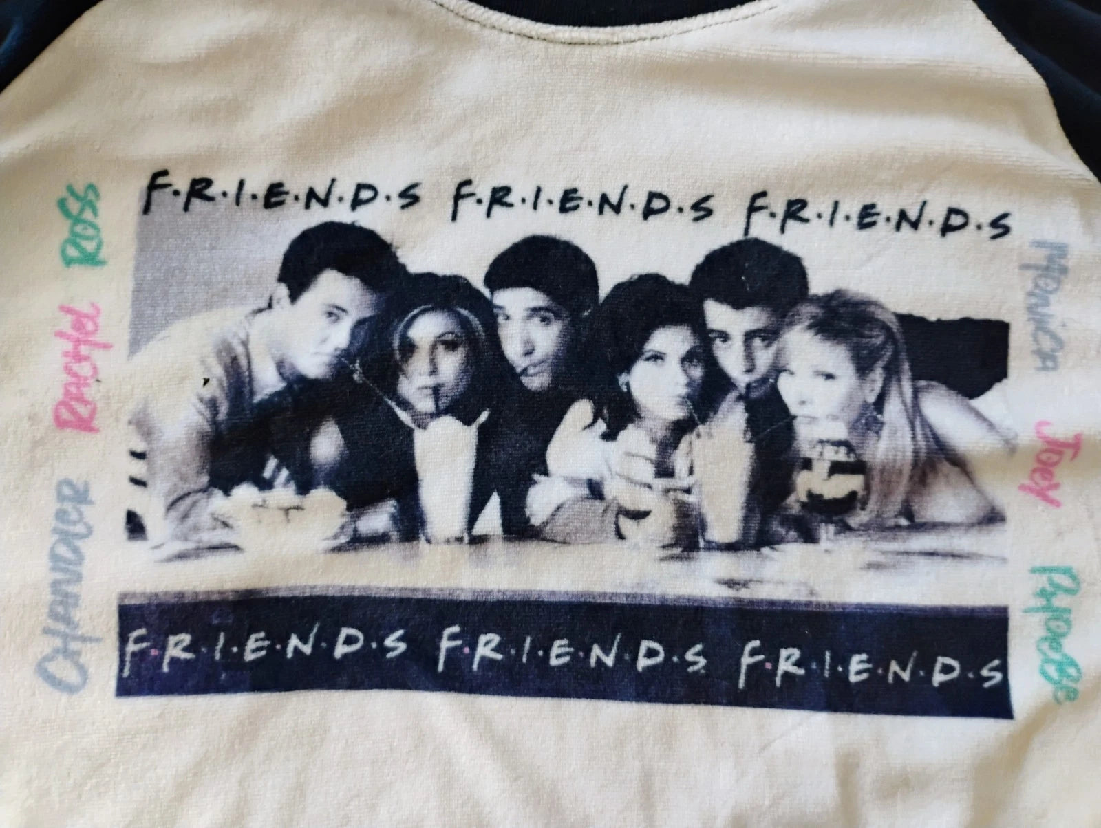 Friends TV Show Pajama Set. Juniors/Women's Medium. Rachel, Monica, Phoebe. 90s