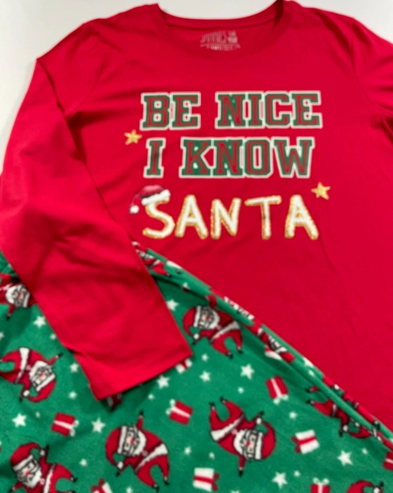 WOMEN’S JAMMIES FOR YOUR FAMILIES “BE NICE” 2-PIECE PAJAMA SET SIZE XL