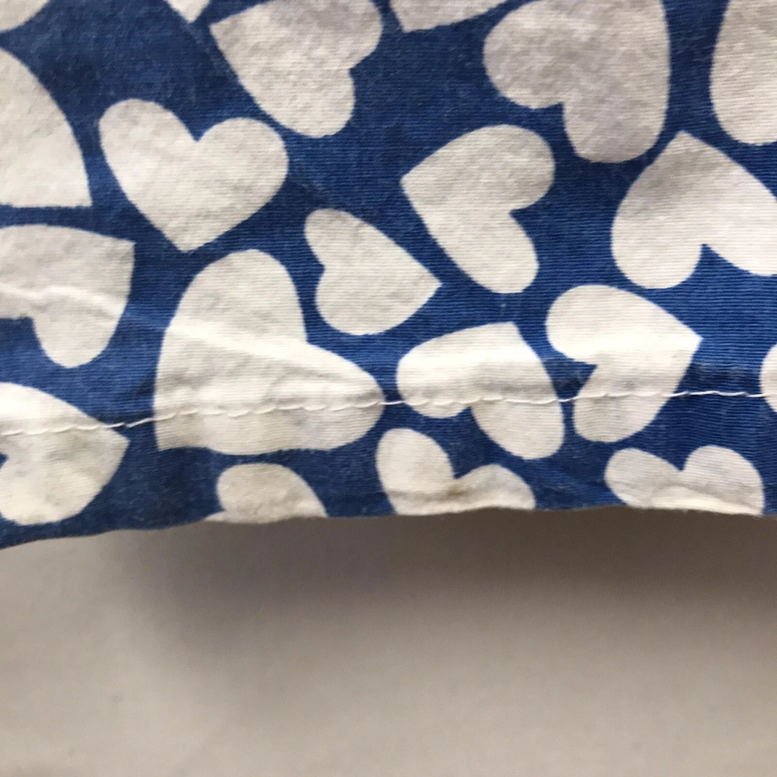 Alicia Mahecha Womens Size Small 2 Piece Sleep Set Blue White Hearts
