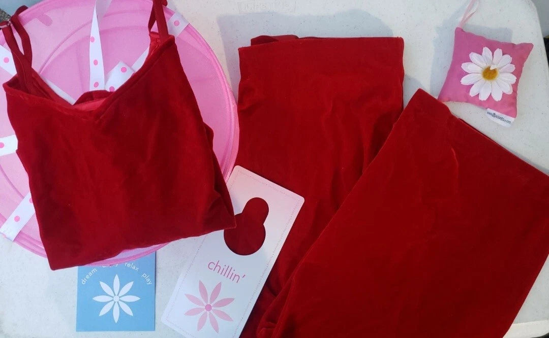 Pajama Gram 2-pc Red Velvet Lounge Set - Great Valentines Day Gift