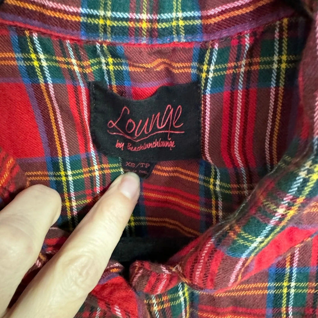 Lounge by beach lunch lounge plaid pajama set xs