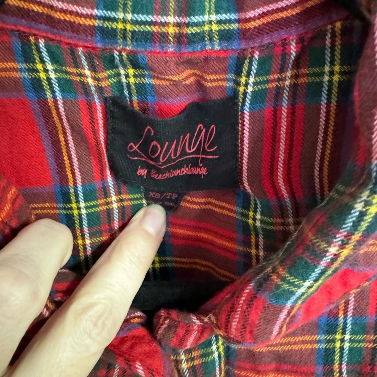 Lounge by beach lunch lounge plaid pajama set xs