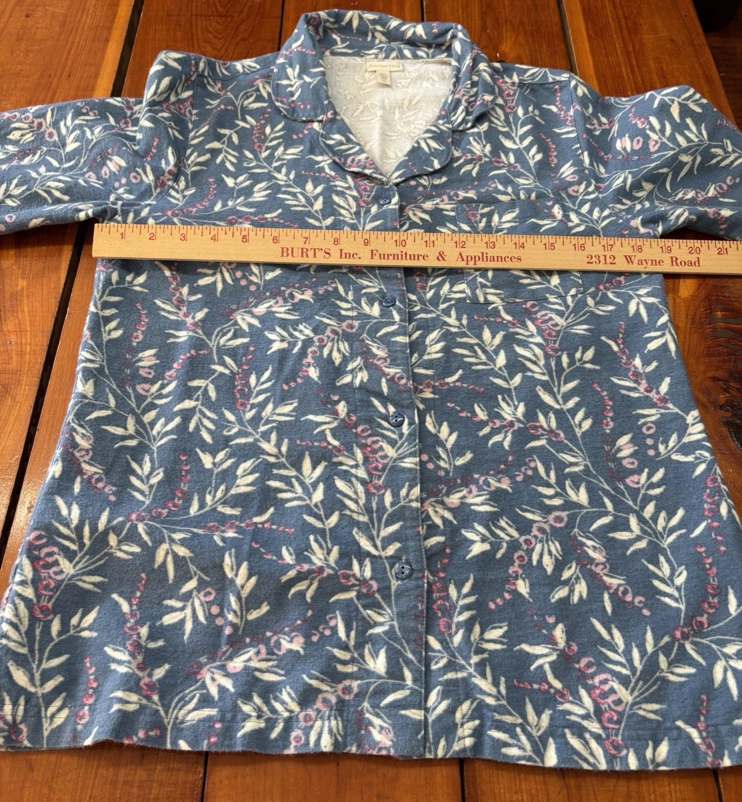 Garnet Hill RN#102816 Womens Pajamas 2 pc SIze X-Small Organic Cotton Button up