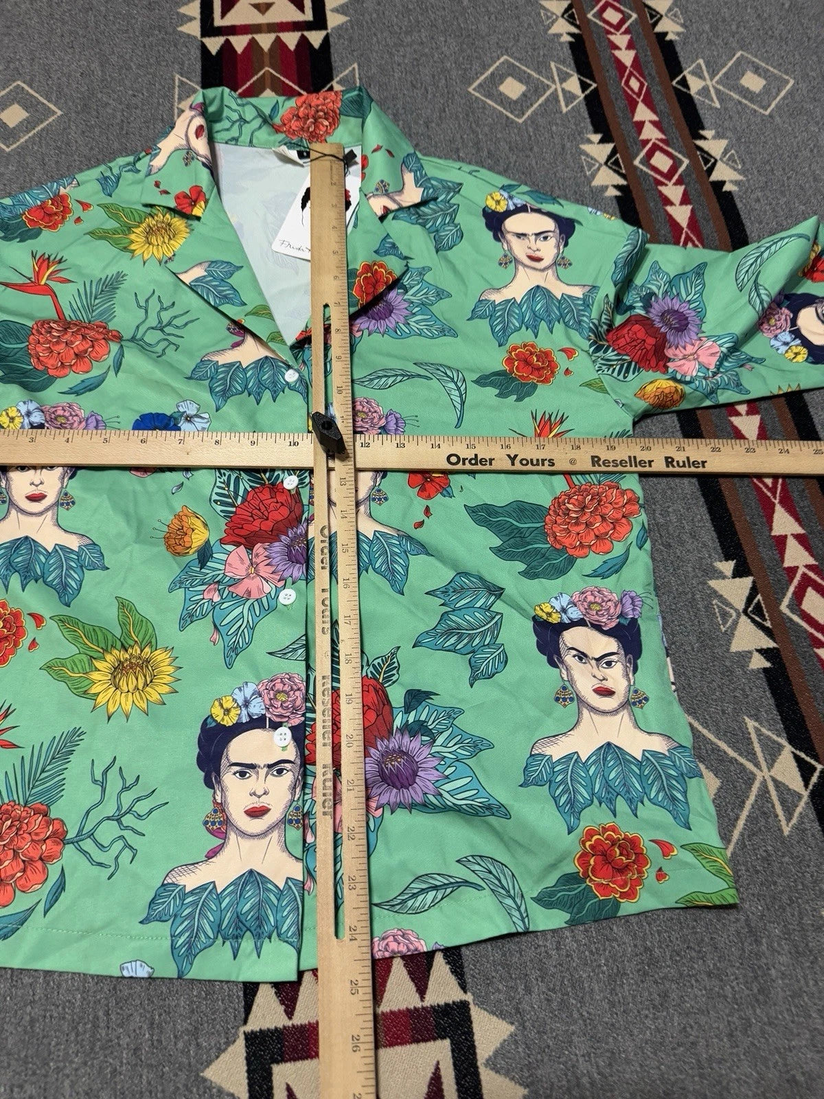 Frida Kahlo Women’s Pajama Set Sz S Cotton Boho Print Sleepwear T33