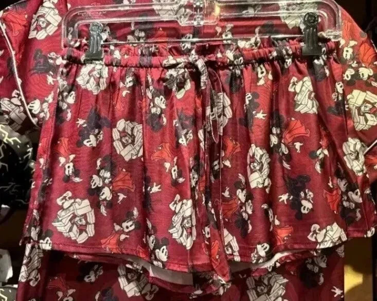2024 Disney Parks Hollywood Studios Tower Of Terror Pajama Short Silky Set L