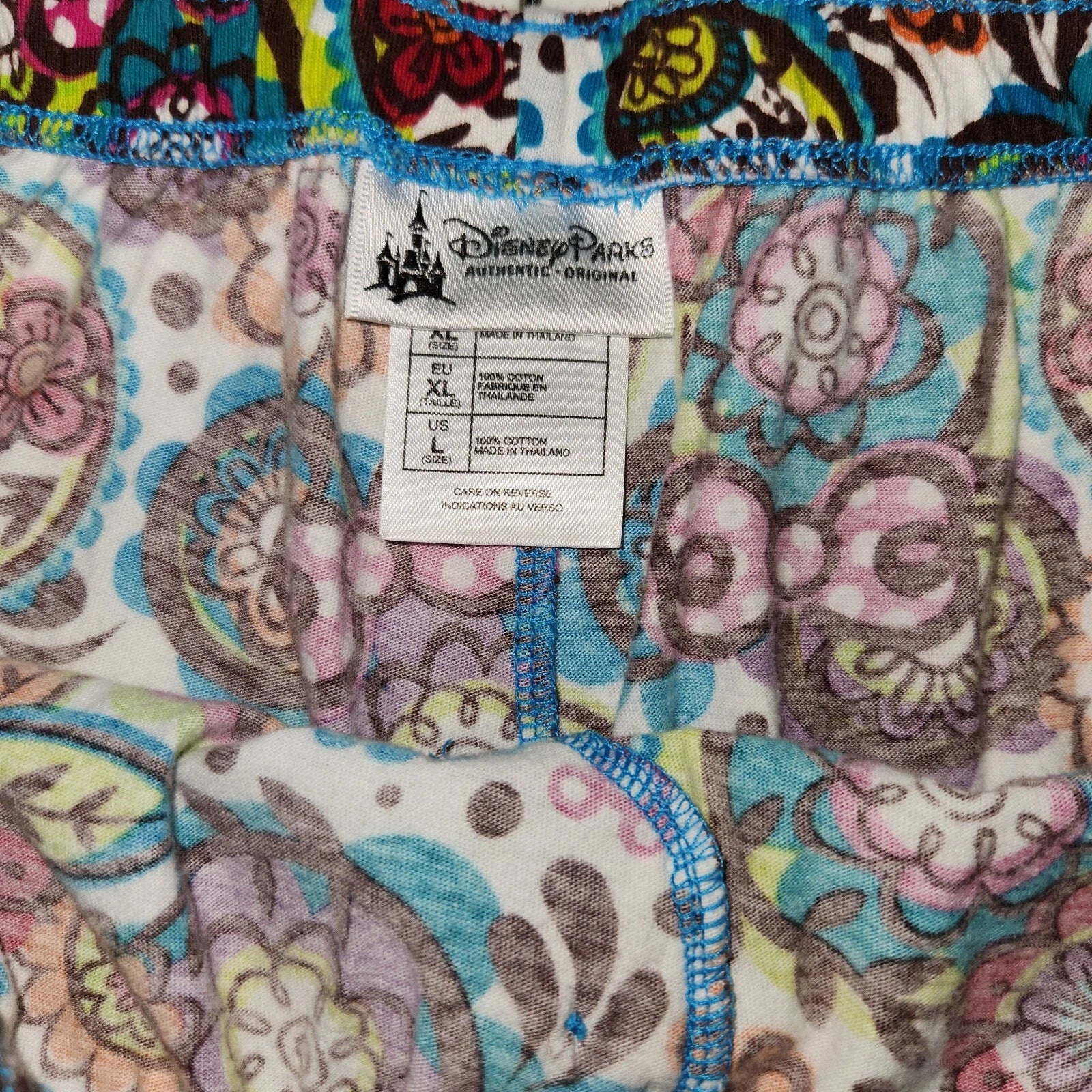Disney Parks L  Minnie Mouse Teal Shorty Pajama Set 3004